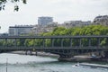 A bridge over the Parisian Seine Royalty Free Stock Photo
