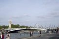 Seine River bank by Pont Alexandre III