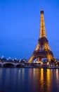 Seine river and Eiffel Tower Royalty Free Stock Photo
