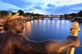 Seine river and Eiffel Tower seen pont Alexandre III in Paris