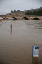 Seine river flood in Paris on June 02, 2016