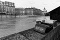 Seine river flood in Paris