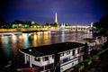 Seine river at night