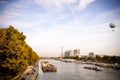 Seine river and old buildings in Paris Royalty Free Stock Photo