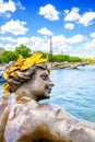 Seine river and Paris city view Royalty Free Stock Photo