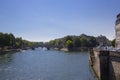 The Seine River and Place Louis Aragon Paris