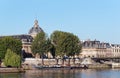 Seine river quay and institut of France