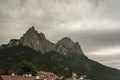 The Seis am Schlern, dolomites viewed at Kastelruth, Castelrotto in Italy