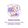 Seismic activity concept icon