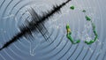 Seismic activity earthquake Cocos Islands map