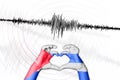 Seismic activity earthquake Cuba symbol of heart