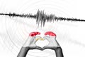 Seismic activity earthquake Egypt symbol of heart