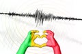 Seismic activity earthquake Mali symbol of heart