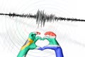 Seismic activity earthquake South Africa symbol of heart