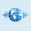 Seismic Activity on Planet Earth Vector Illustration Royalty Free Stock Photo