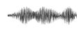 Seismogram or lie detector graph. Earthquake episode. Earth ground motion, sound or pulse record wave. Polygraph or Royalty Free Stock Photo