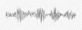 Seismogram or lie detector graph. Ground motion, earthquake, sound or pulse record wave. Polygraph or seismograph