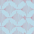 Seismogram. Recording earthquake shock activity. Seamless pattern on a blue background Royalty Free Stock Photo