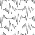 Seismogram. Recording earthquake shock activity. seismograph data. Seamless vector pattern.