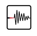 Earthquake background. seismogram for seismic measurement.