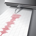 Seismograph chart