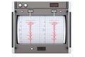 Seismograph closeup, 3D rendering