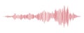Seismograph measurement or lie detector graph. Seismic measurements with data record. Vector illustration