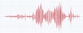 Seismograph measurement or lie detector graph. Seismic measurements with data record. Vector illustration Royalty Free Stock Photo