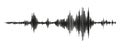 Seismograph measurement or lie detector graph. Seismic measurements with data record. Vector illustration Royalty Free Stock Photo