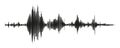 Seismograph measurement or lie detector graph. Seismic measurements with data record. Vector illustration