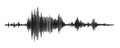 Seismograph measurement or lie detector graph. Seismic measurements with data record. Vector illustration