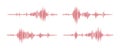 Seismograph measurement or lie detector graph. Seismic measurements with data record. Vector illustration