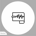 Seismometer vector icon sign symbol Royalty Free Stock Photo