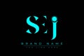 SEJ abstract letter logo design Royalty Free Stock Photo