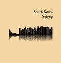 Sejong, South Korea city silhouette