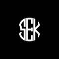 SEK letter logo abstract creative design. Royalty Free Stock Photo