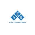 SEK letter logo design on BLACK background. SEK creative initials letter logo concept. SEK letter design.SEK letter logo design on Royalty Free Stock Photo