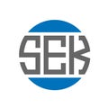 SEK letter logo design on white background. SEK creative initials circle logo concept. SEK letter design Royalty Free Stock Photo