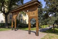 Seklerska Gate, symbolic wooden carved gate, Tarnow, Poland