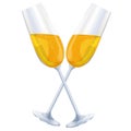 Two glasses of champagne Royalty Free Stock Photo