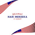 Selamat Hari Merdeka Malaysia Vector Design For Banner Print and Greeting Background. Malaysia Independence Day