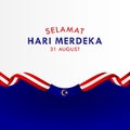 Selamat Hari Merdeka Malaysia Vector Design For Banner Print and Greeting Background. Malaysia Independence Day