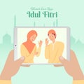 Selamat hari raya Idul Fitri is another language of happy eid mubarak in Indonesian