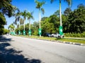 SELANGOR, MALAYSIA - 28 April 2018 : flags and banners of political parties that will participate in Malaysia`s 14th General Elect