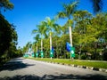 SELANGOR, MALAYSIA - 28 April 2018 : flags and banners of political parties that will participate in Malaysia`s 14th General Elect Royalty Free Stock Photo