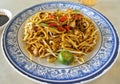 Malaysian style fried noodle or local tongue call mee goreng Royalty Free Stock Photo
