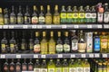 SELANGOR, MALAYSIA - 12 JUNE, 2017: Variety of olive oil display on rack in hypermart at Puncak Alam, Malaysia