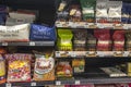 SELANGOR, MALAYSIA - 12 JUNE, 2017: Variety of rice pack display on rack in hypermart at Puncak Alam, Malaysia