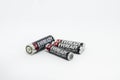 Eveready AA batteries isolated on a white background