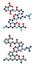 Selank nootropic and anxiolytic peptide drug molecule